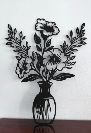 Flowers in vase wall art