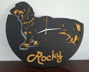 Custom Dachshund clock.